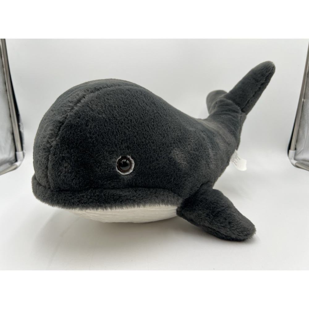 Walgreens Gray Whale Plush Stuffed Animal White Ribbed Belly 16" Soft Toy